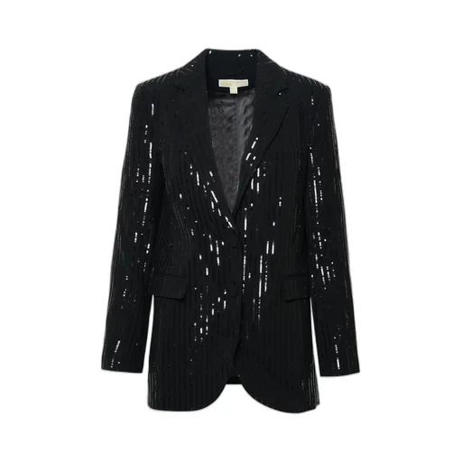 Michael Michael Kors Pinstripe Sequined Crepe Boyfriend Blazer