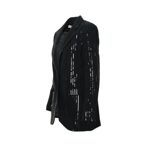 Michael Michael Kors Pinstripe Sequined Crepe Boyfriend Blazer