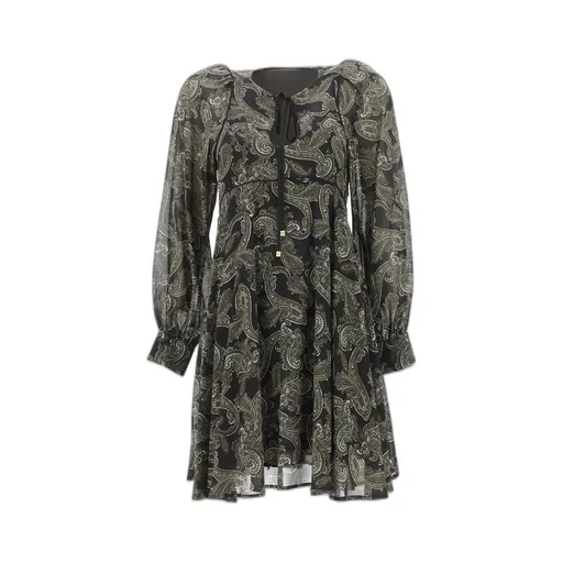 Michael Michael Kors Paisley Printed Long-Sleeved Dress