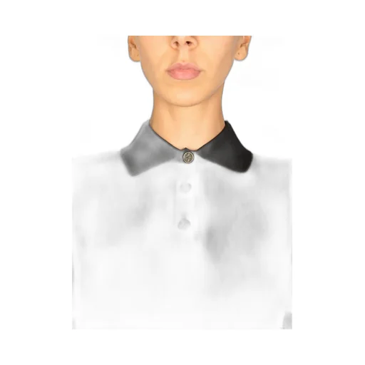 Michael Michael Kors Buttoned Rib Knit Polo Top