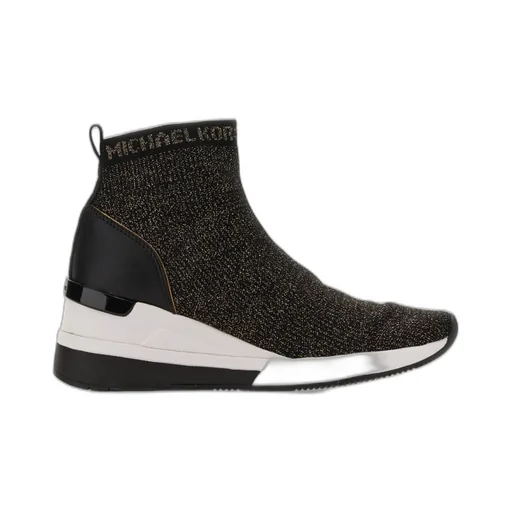 Michael Michael Kors Skyler Metallic Stretch Knit Sock Sneakers