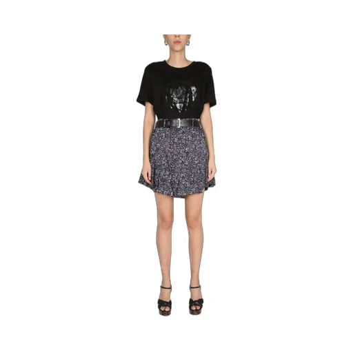Michael Michael Kors Floral Hammered Ruffled Mini Skirt