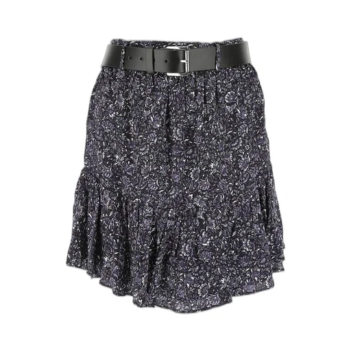 Michael Michael Kors Floral Hammered Ruffled Mini Skirt