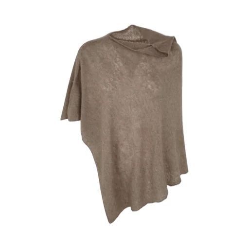 Mirror In The Sky Open-Knit Cashmere Poncho
