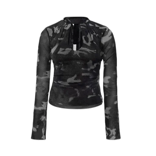 Misbhv Camo Mesh Long Sleeve Top