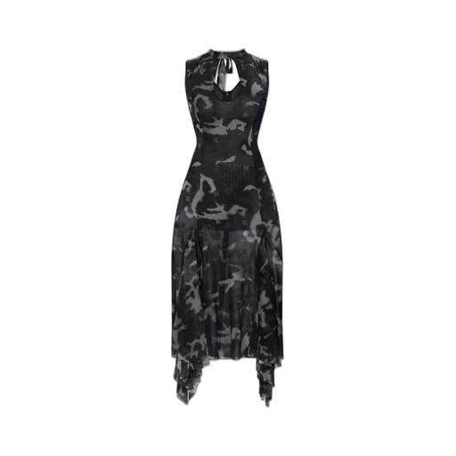 Misbhv Camo Mesh Midi Dress