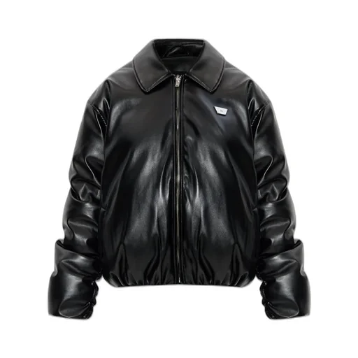 Misbhv Faux Leather Puffer Bomber Jacket