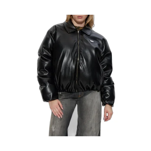 Misbhv Faux Leather Puffer Bomber Jacket