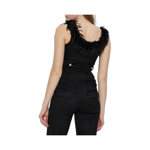 Misbhv Faux Suede Corset Top