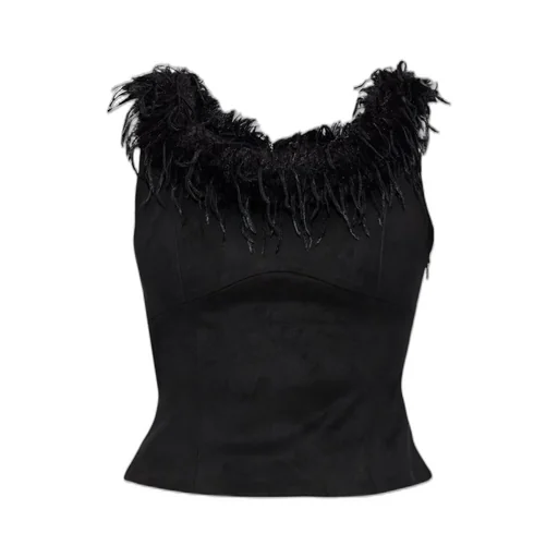 Misbhv Faux Suede Corset Top
