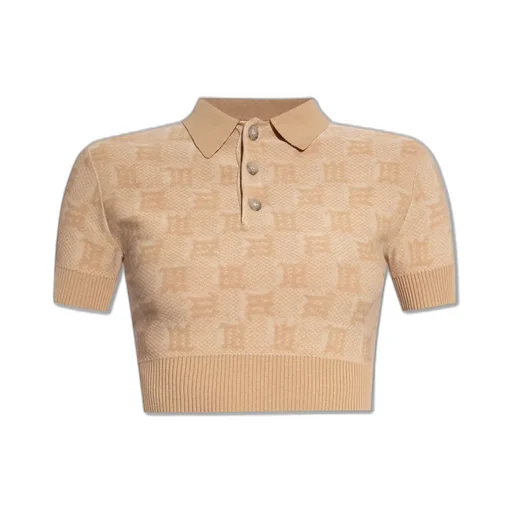 Misbhv Knitted Monogram Polo Top