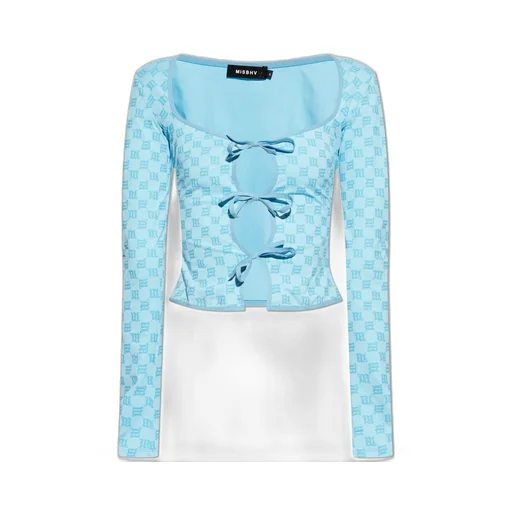 Misbhv Monogram Bow-Detail Top