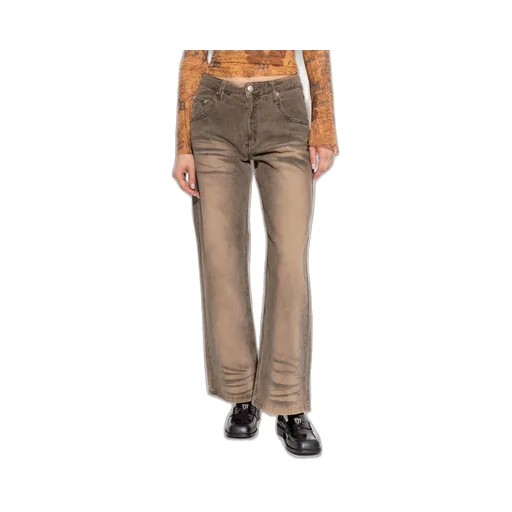 Misbhv High Waist Logo-Patch Jeans