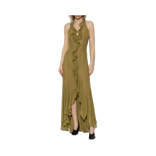 Misbhv Ruffled Halterneck Open-Back Dress