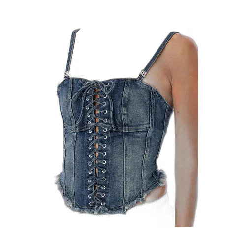 Misbhv Lara Laced Denim Corset