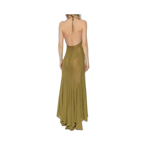 Misbhv Ruffled Halterneck Open-Back Dress