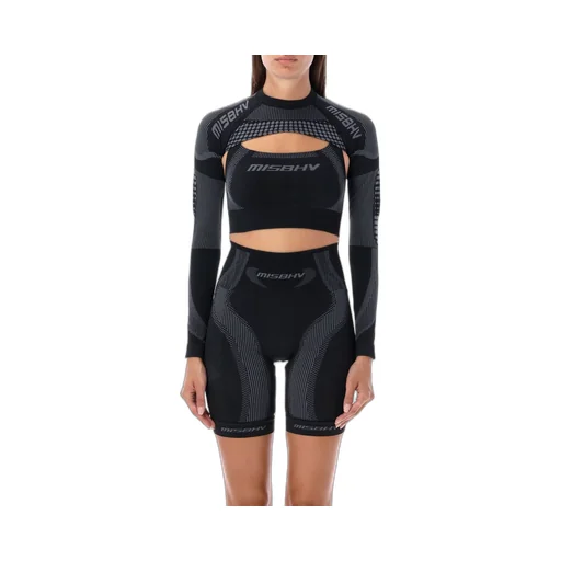 Misbhv Long-Sleeved Cropped Stretched Top