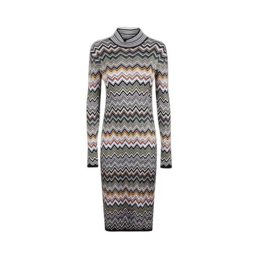 Missoni Zig-Zag Long Sleeved Midi Dress