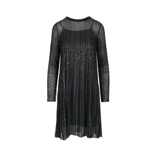Missoni Lurex Long-Sleeved Short Dress