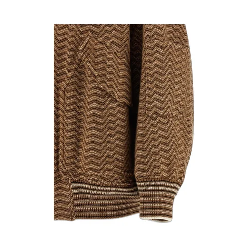 Missoni Irregular Chevron Patterned Bomber Jacket