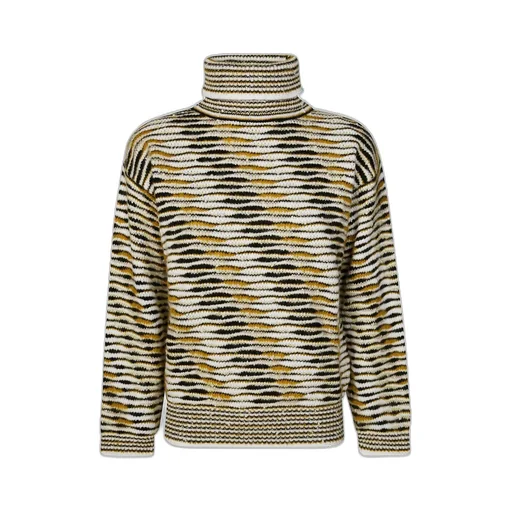 Missoni Flame Patterned High-Neck Oversized Jumper