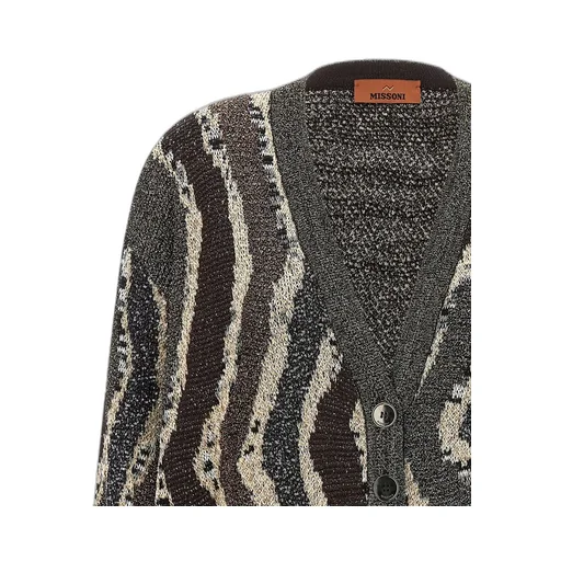 Missoni Button Wave Pattern Boxy Cardigan