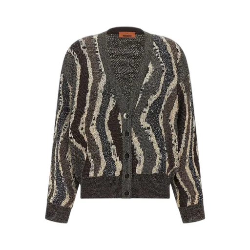 Missoni Button Wave Pattern Boxy Cardigan
