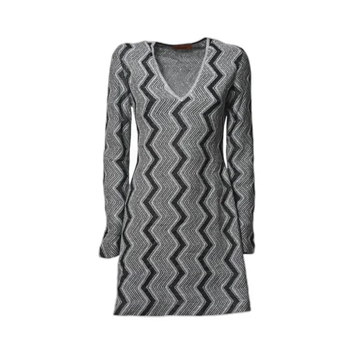 Missoni Zig Zag Patterned V-Neck Dress