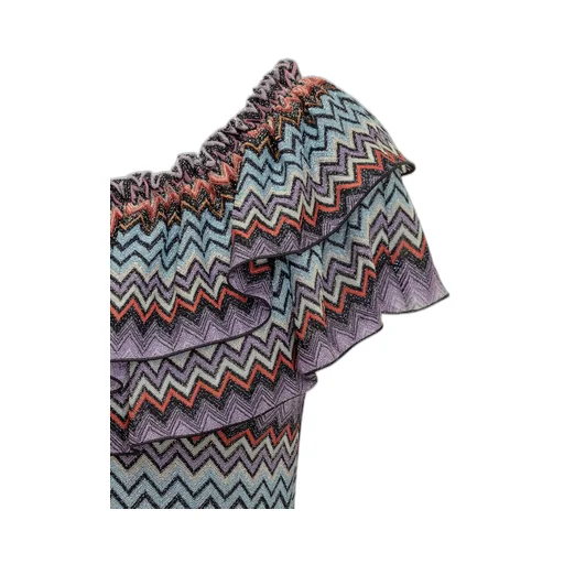 Missoni Zigzag Patterned One Sleeved Dress