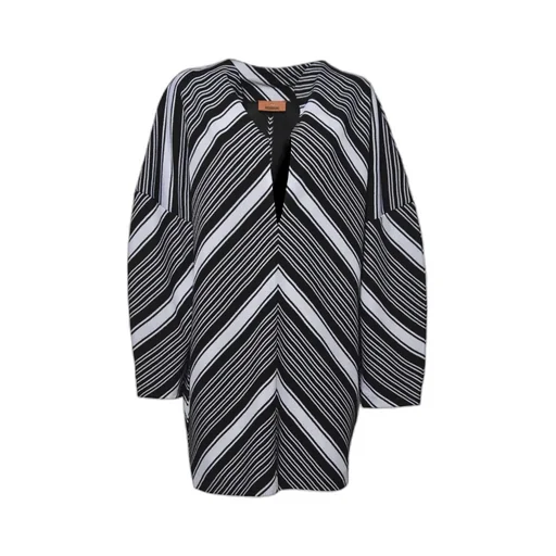 Missoni Oversized Sleeved Plunging V-Neckline Mini-Dress
