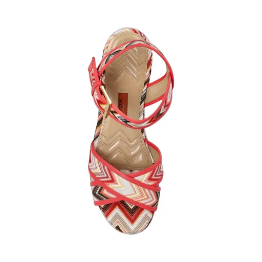 Missoni Patterned Buckled Platform Sandals