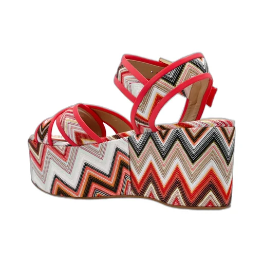 Missoni Patterned Buckled Platform Sandals