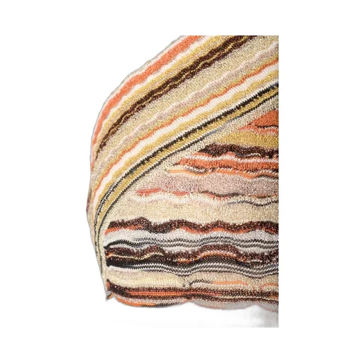 Missoni Lamé Embossed Wave Motif One-Shoulder Mini-Dress