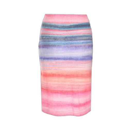 Missoni Striped Brushed-Effect Straight-Hem Midi Skirt