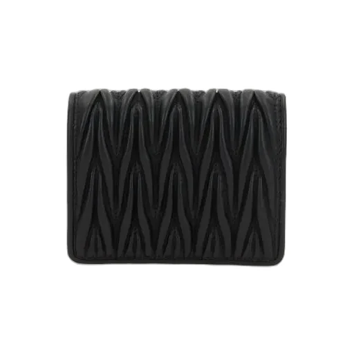 Miu Miu Logo-Lettering Matelassé Bi-Fold Wallet