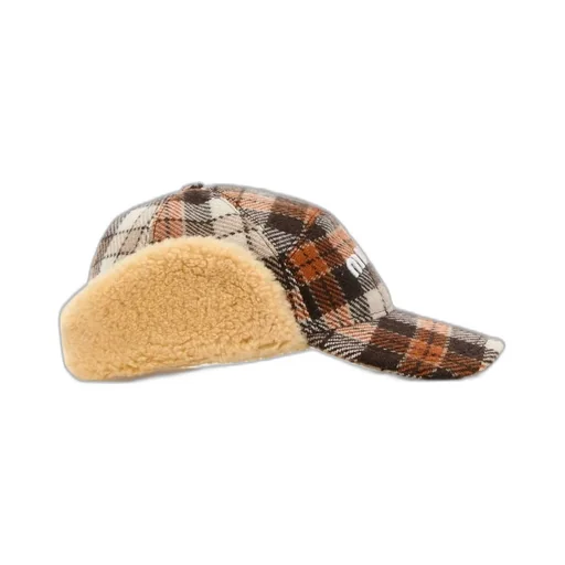 Miu Miu Logo-Embroidered Checked Baseball Cap