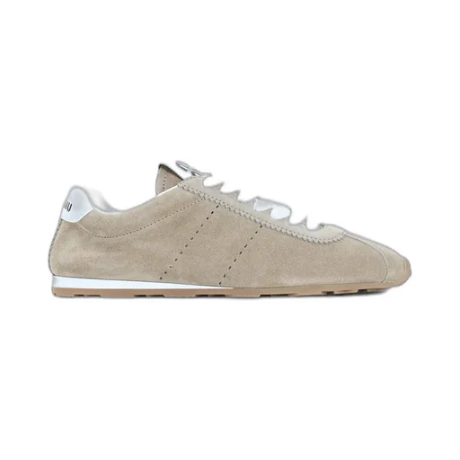 Miu Miu Logo-Printed Lace-Up Sneakers
