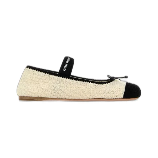 Miu Miu Crochet Two-Toned Ballerina Flats