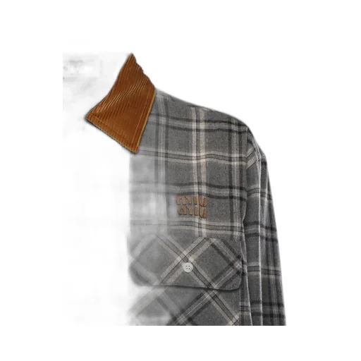 Miu Miu Button-Up Checked Shirt