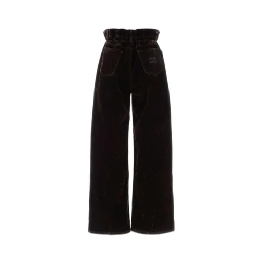 Miu Miu Wide-Leg Velvet Pants