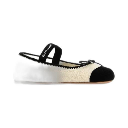 Miu Miu Crochet Two-Toned Ballerina Flats