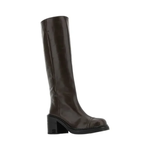 Miu Miu Leather Biker Boots