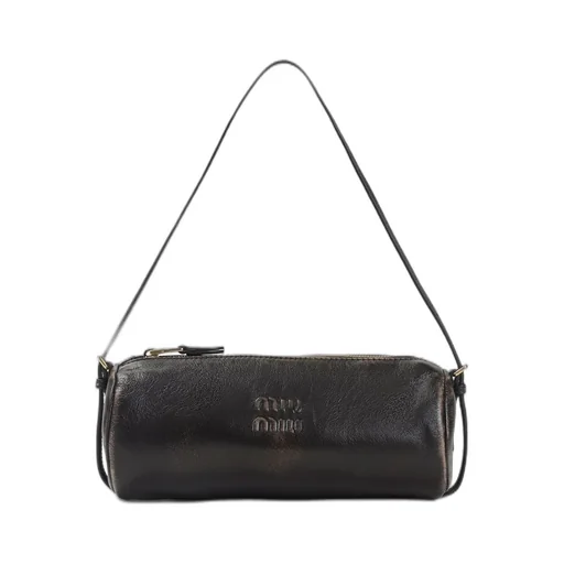 Miu Miu Logo-Embossed Zipped Shoulder Bag