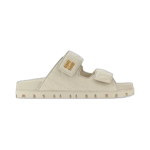 Miu Miu Quilted Slip-On Sandals