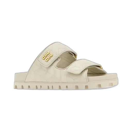 Miu Miu Quilted Slip-On Sandals