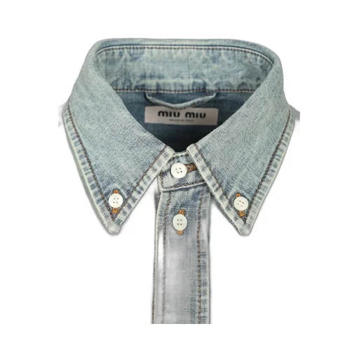 Miu Miu Button-Up Denim Shirt