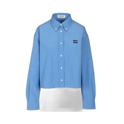 Miu Miu Logo-Embroidered Buttoned Shirt