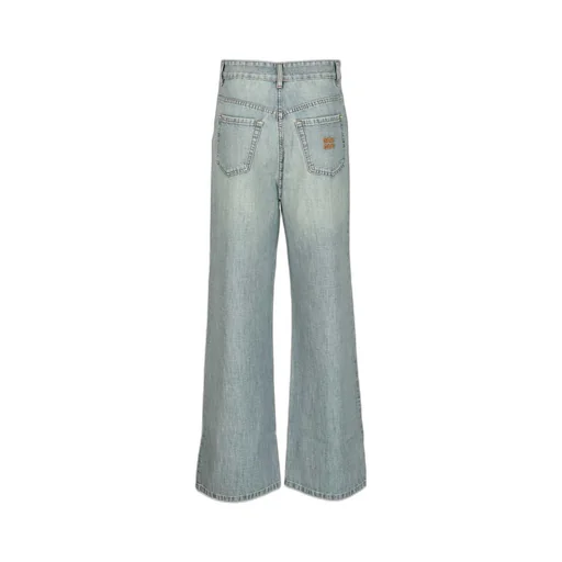 Miu Miu Logo-Embroidered Denim Jeans