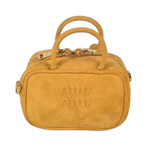 Miu Miu Logo-Embossed Mini Top Handle Tote Bag
