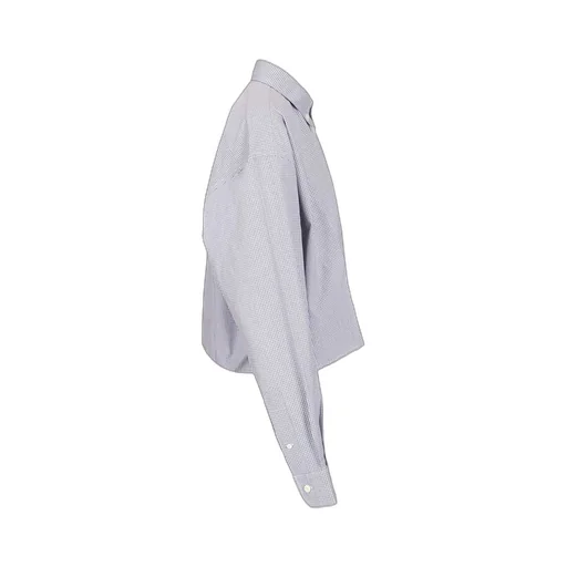 Miu Miu Checked Poplin Cropped Shirt